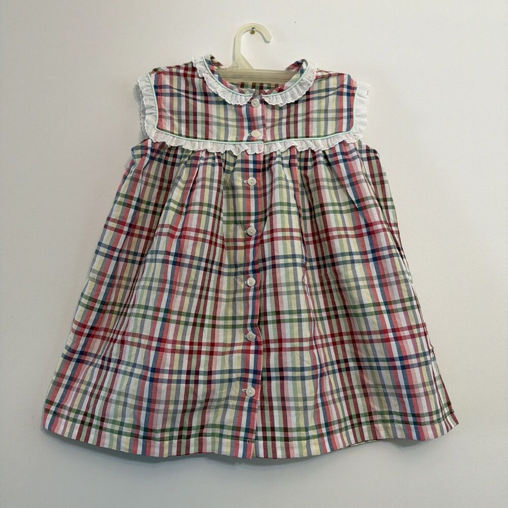 Mary & Grace Boutique Girls Dress Plaid Button - Girls 10